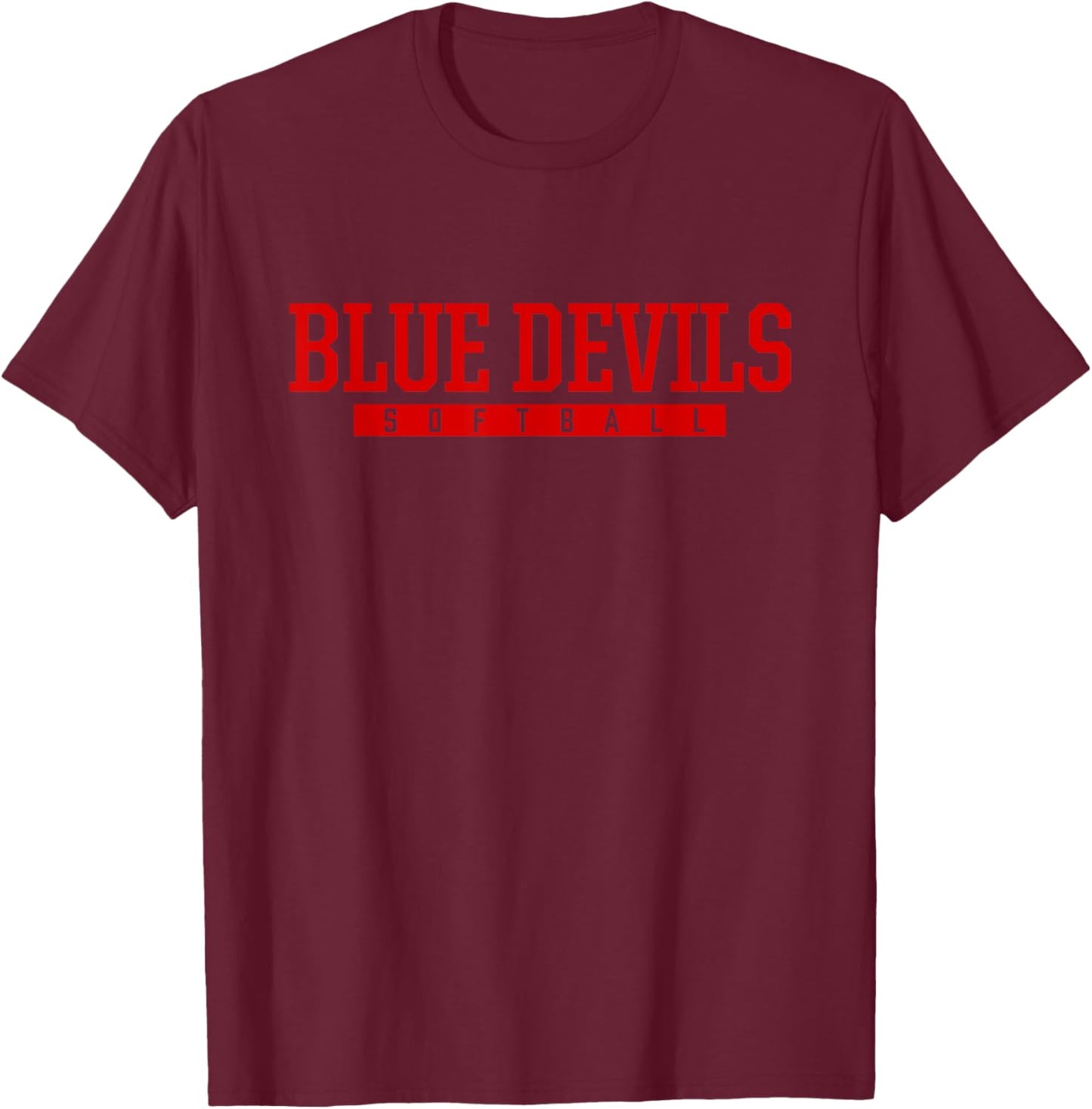 Cordova Blue Devils Softball HS T-Shirt - T-Shirt | Maroon