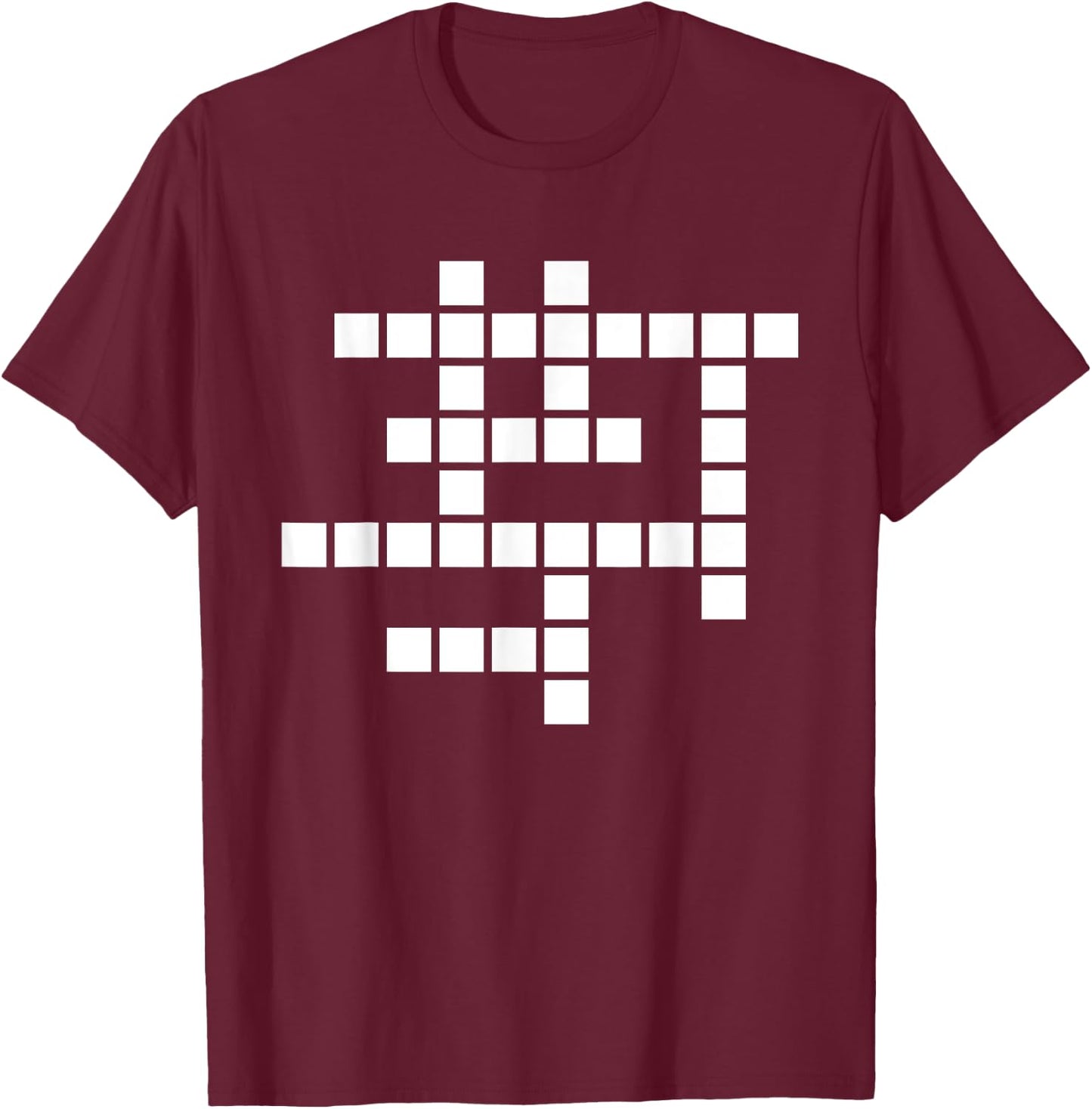 Crossword puzzle T-Shirt - T-Shirt | Maroon