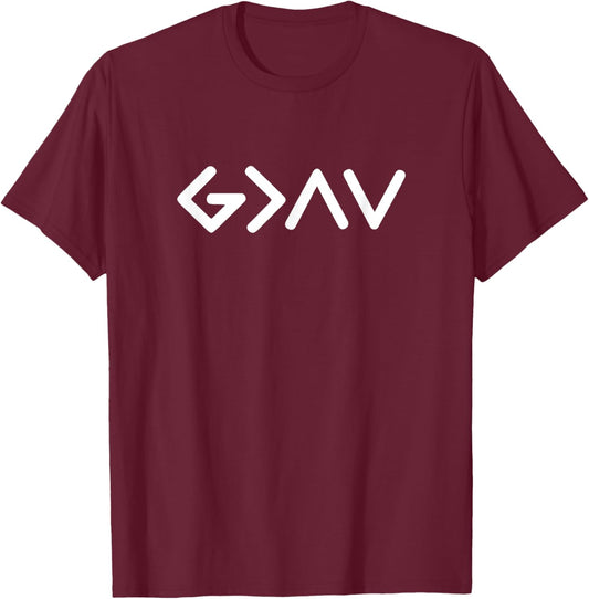 God is Faithful More Than Highs and Lows Christian Men Women T-Shirt - T-Shirt | Maroon