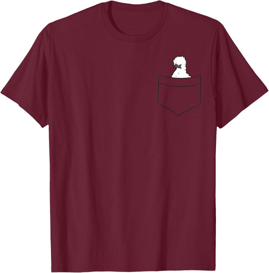 Silkie Chicken In The Pocket Cute Pocket Silkie Chicken T-Shirt - T-Shirt | Maroon