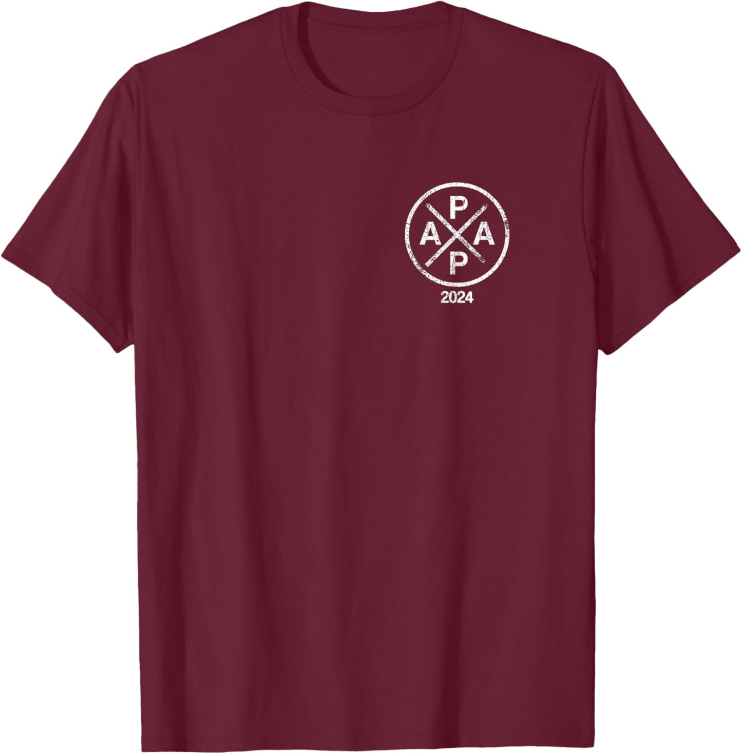 Soon to be Papa 2024, Papa Est 2024 Retro Papa 2024 T-Shirt - T-Shirt | Maroon