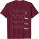 Sine Square Triangle Sawtooth Wavetable DAW Music Producer T-Shirt - T-Shirt | Maroon