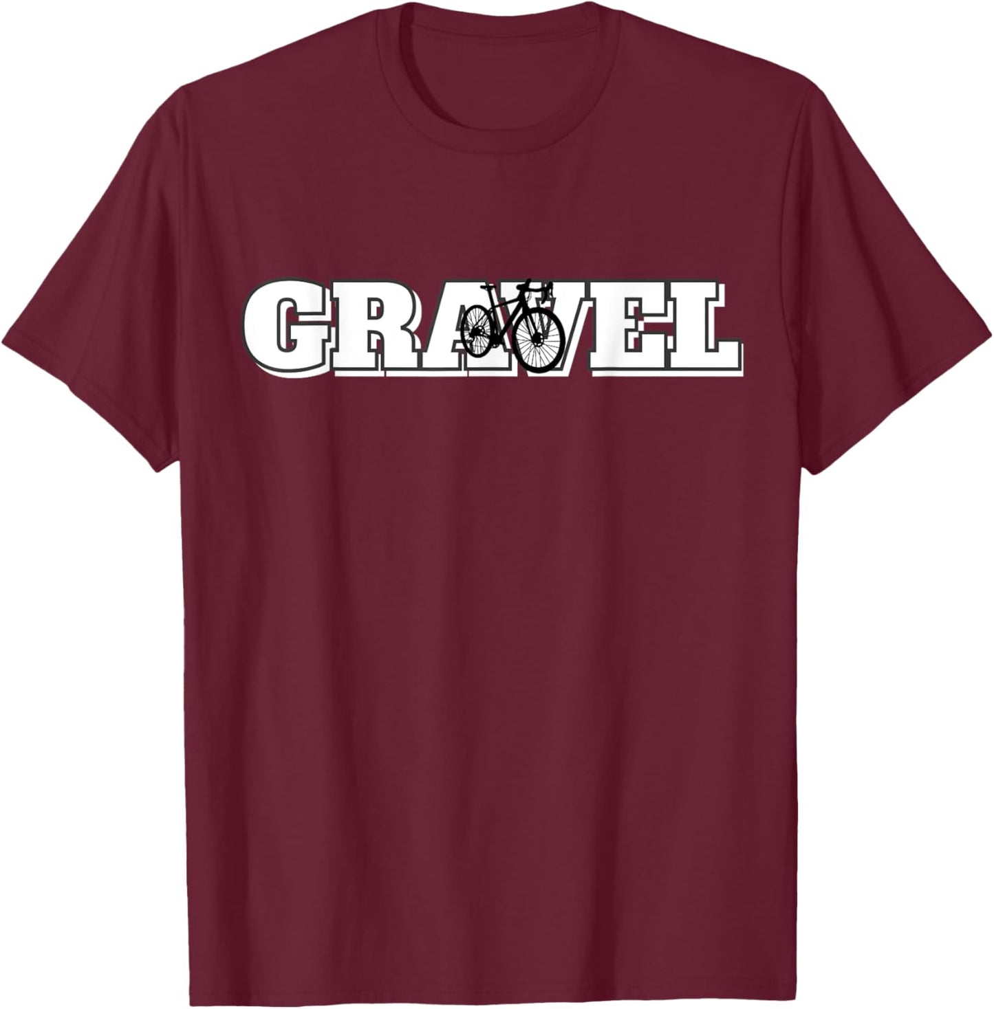 Gravel Bike Design "Gravel" Gravel bike gift T-Shirt - T-Shirt | Maroon