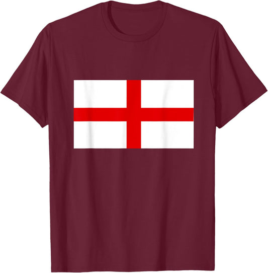 England Flag for English Men Women Kids King's Day T-Shirt - T-Shirt | Maroon
