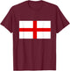 England Flag for English Men Women Kids King's Day T-Shirt - T-Shirt | Maroon