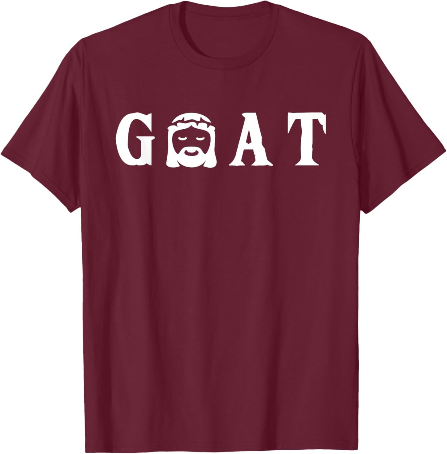 GOAT Jesus Christian Gift T-Shirt - T-Shirt | Maroon
