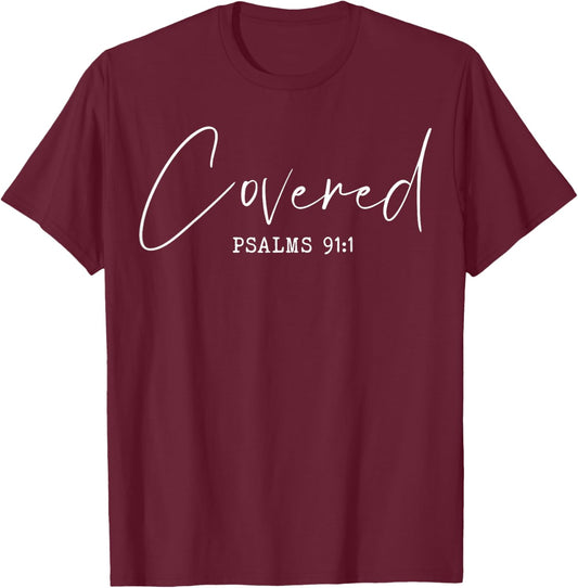 Psalm 91:1 - Christian - Prayer Bible Scripture Christ Jesus T-Shirt - T-Shirt | Maroon
