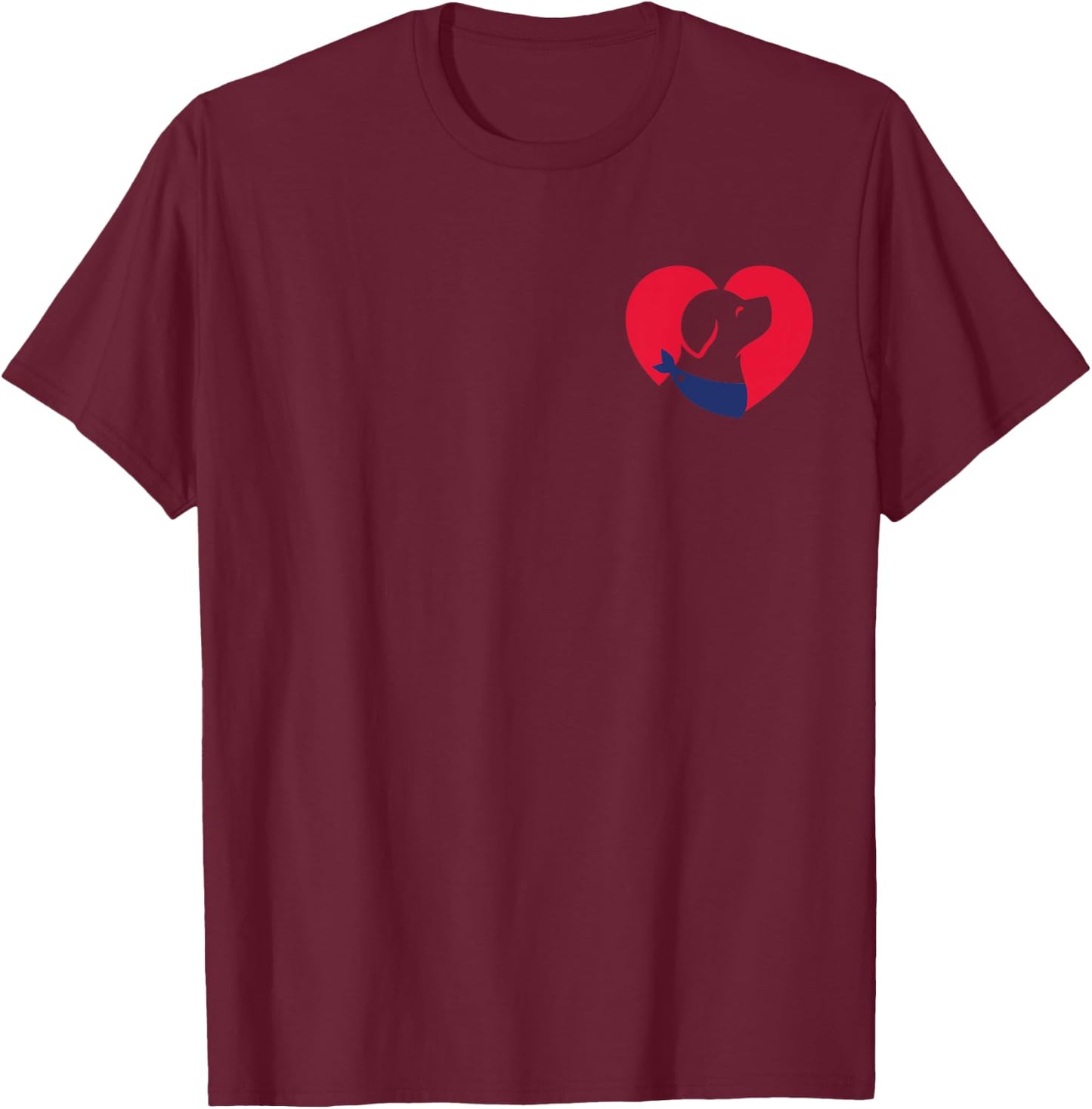 Street Tails Animal Rescue Staff, LargeW T-Shirt - T-Shirt | Maroon