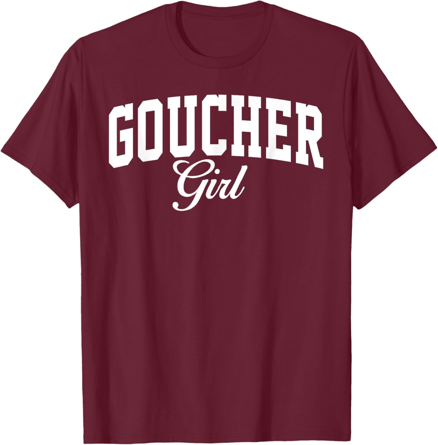 Goucher College Girl Arch Vintage Design Girls T-Shirt - T-Shirt | Maroon