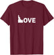 I Love Idaho | Boise | Potato | Gem State | Gift T-Shirt - T-Shirt | Maroon