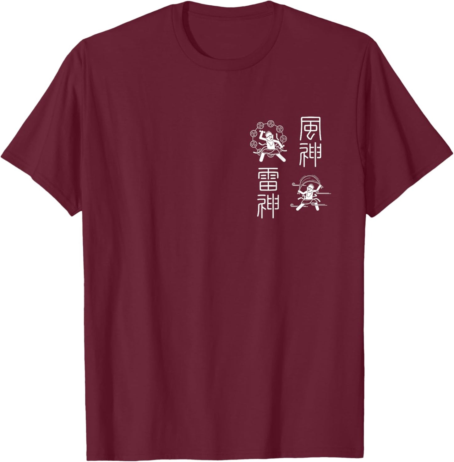 Fujin Raijin T-Shirt - T-Shirt | Maroon