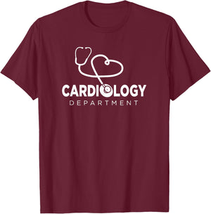 Cardiologist Cardiovascular Technologist & Cardiology Nurse T-Shirt - T-Shirt | Maroon