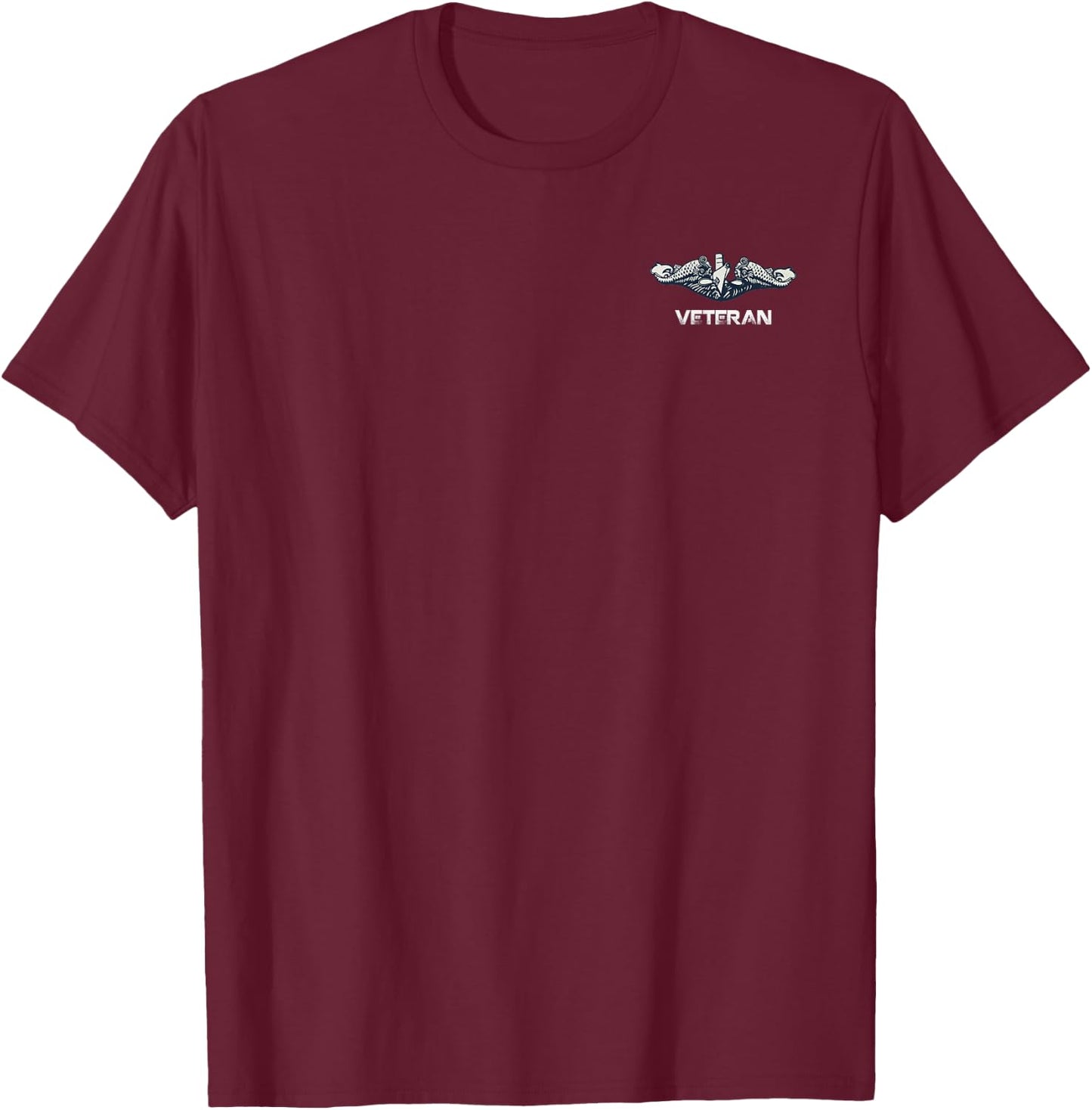 U.S Submarines Veteran Silent Service Flag Veterans Day T-Shirt - T-Shirt | Maroon
