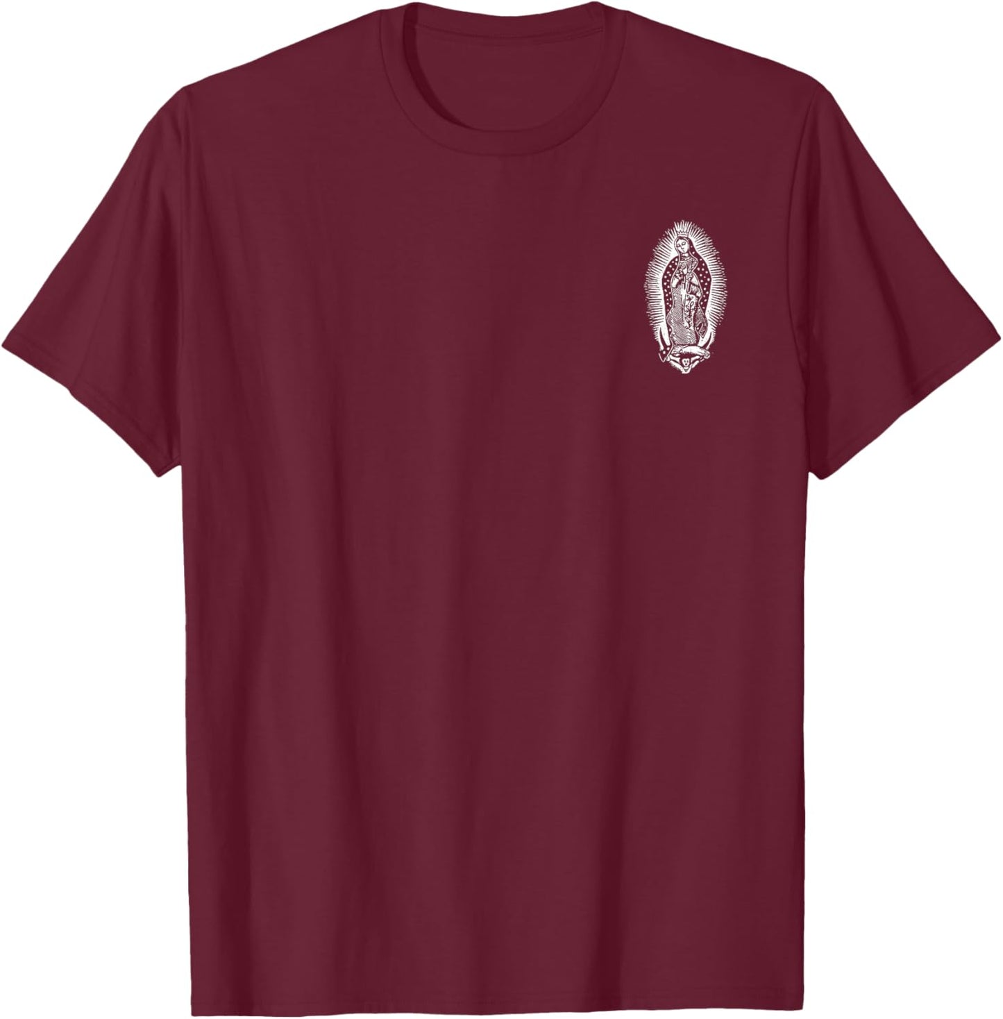 Our Lady of Guadalupe Virgin Mary Mother of Jesus T-Shirt - T-Shirt | Maroon