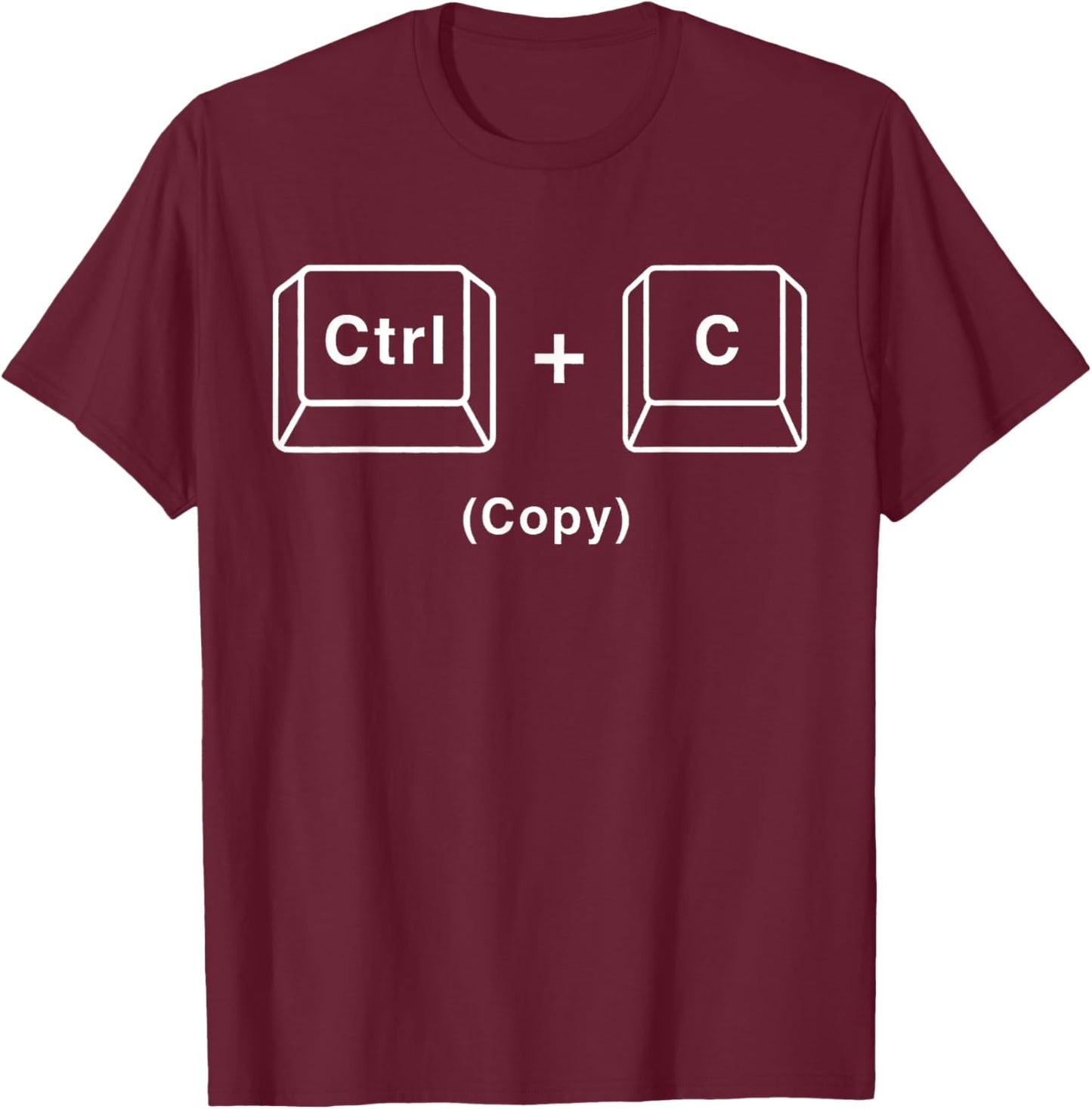 Ctrl+v and Ctrl+c set for parents and children T-Shirt - T-Shirt | Maroon