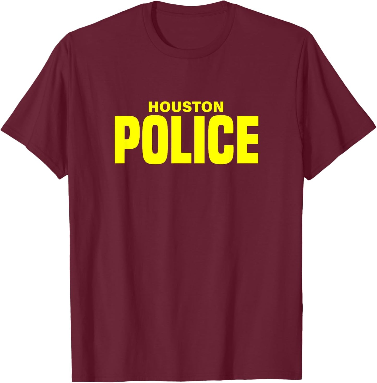 City of Houston Police Officer Texas Policeman Uniform Duty T-Shirt - T-Shirt | Maroon