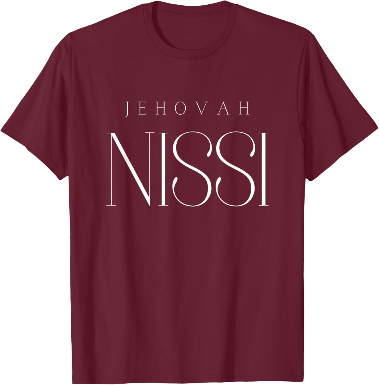 Jehovah Nissi The Lord My Banner Hebrew Christian T-Shirt - T-Shirt | Maroon