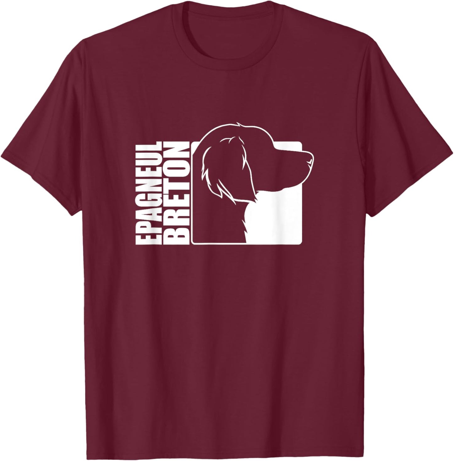 Funny proud Epagneul Breton profile dog mom hunting dog T-Shirt - T-Shirt | Maroon