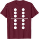 Domino 6 and 6 Matching Halloween Group Costumes 6-6 T-Shirt - T-Shirt | Maroon