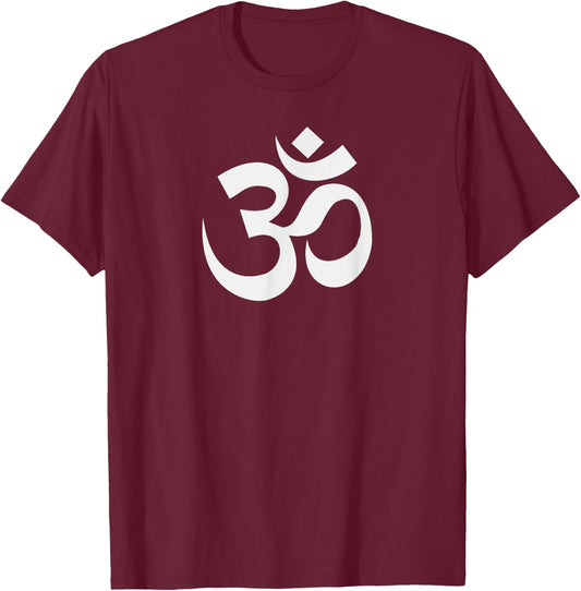 Om Symbol Mantra T-Shirt - T-Shirt | Maroon