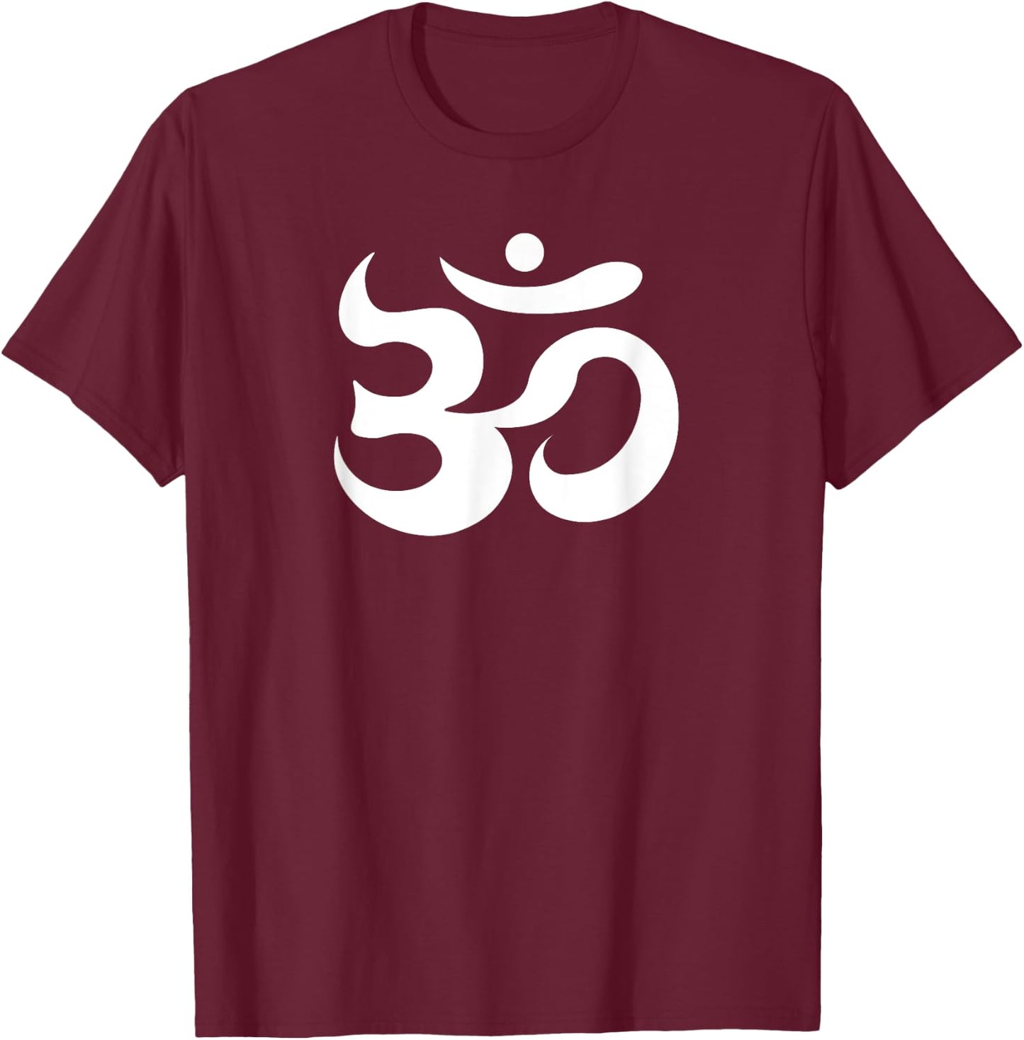 Family Yoga Sign with Om Symbol Design T-Shirt - T-Shirt | Maroon