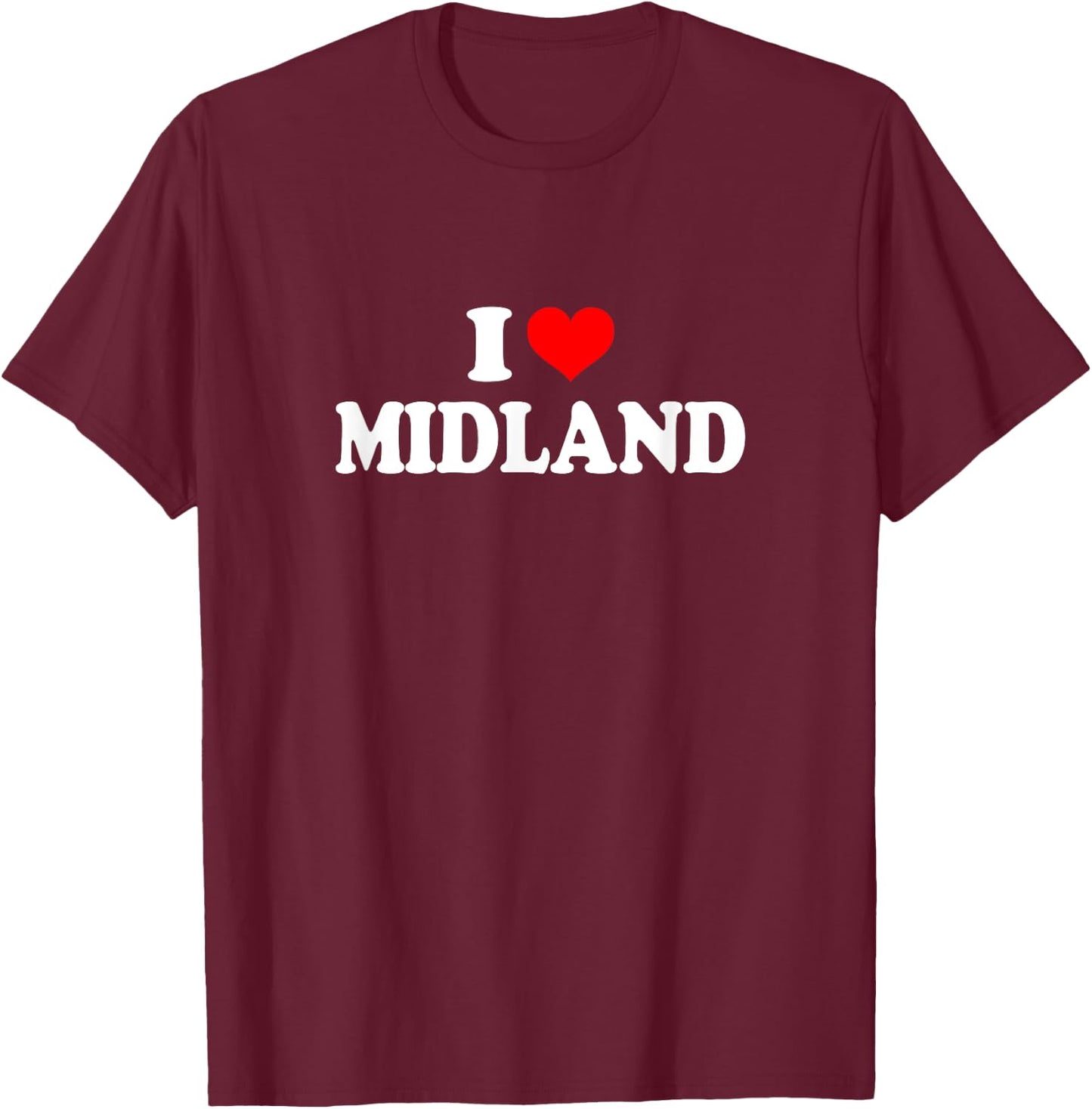 Midland - I Love Midland T-Shirt - T-Shirt | Maroon