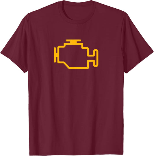 Check Engine T-Shirt - T-Shirt | Maroon
