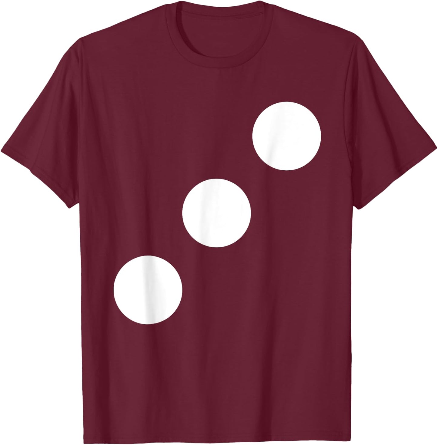 Human Dice Number 3 Group Matching Halloween Costume Family T-Shirt - T-Shirt | Maroon