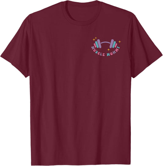 In My Muscle Mommy Era Work Out Fitness Funny Retro T-Shirt - T-Shirt | Maroon