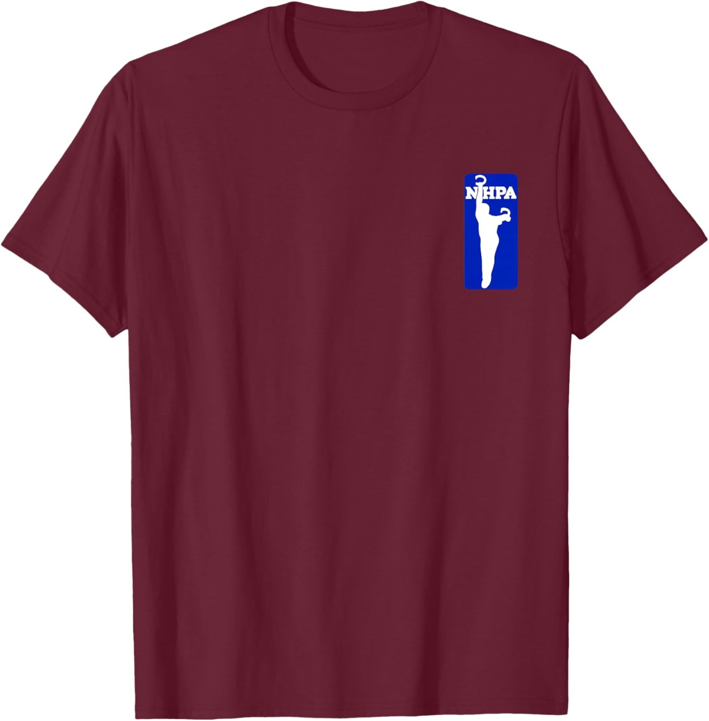 National Horseshoe Pitchers Association NHPA Old Front Logo T-Shirt - T-Shirt | Maroon