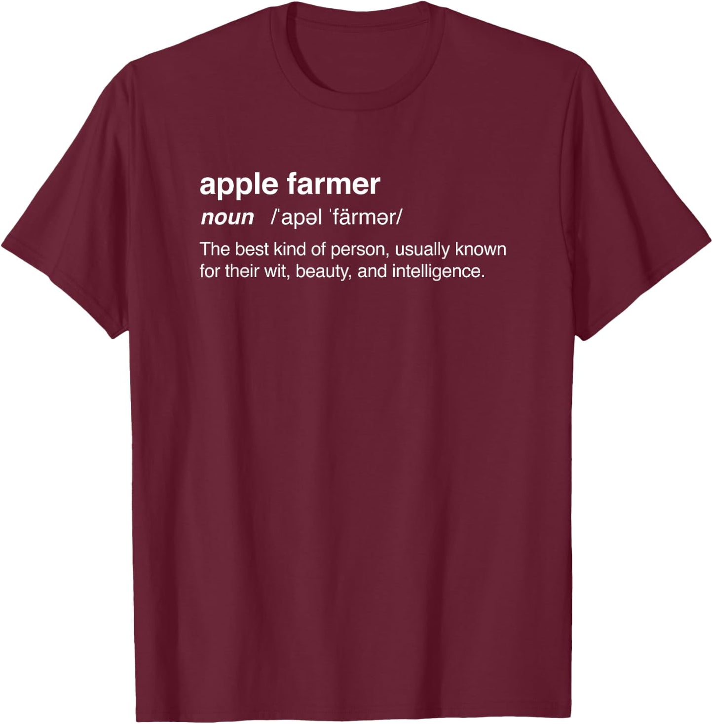 Definition - Apple Orchard / Funny Apple Farming T-Shirt - T-Shirt | Maroon