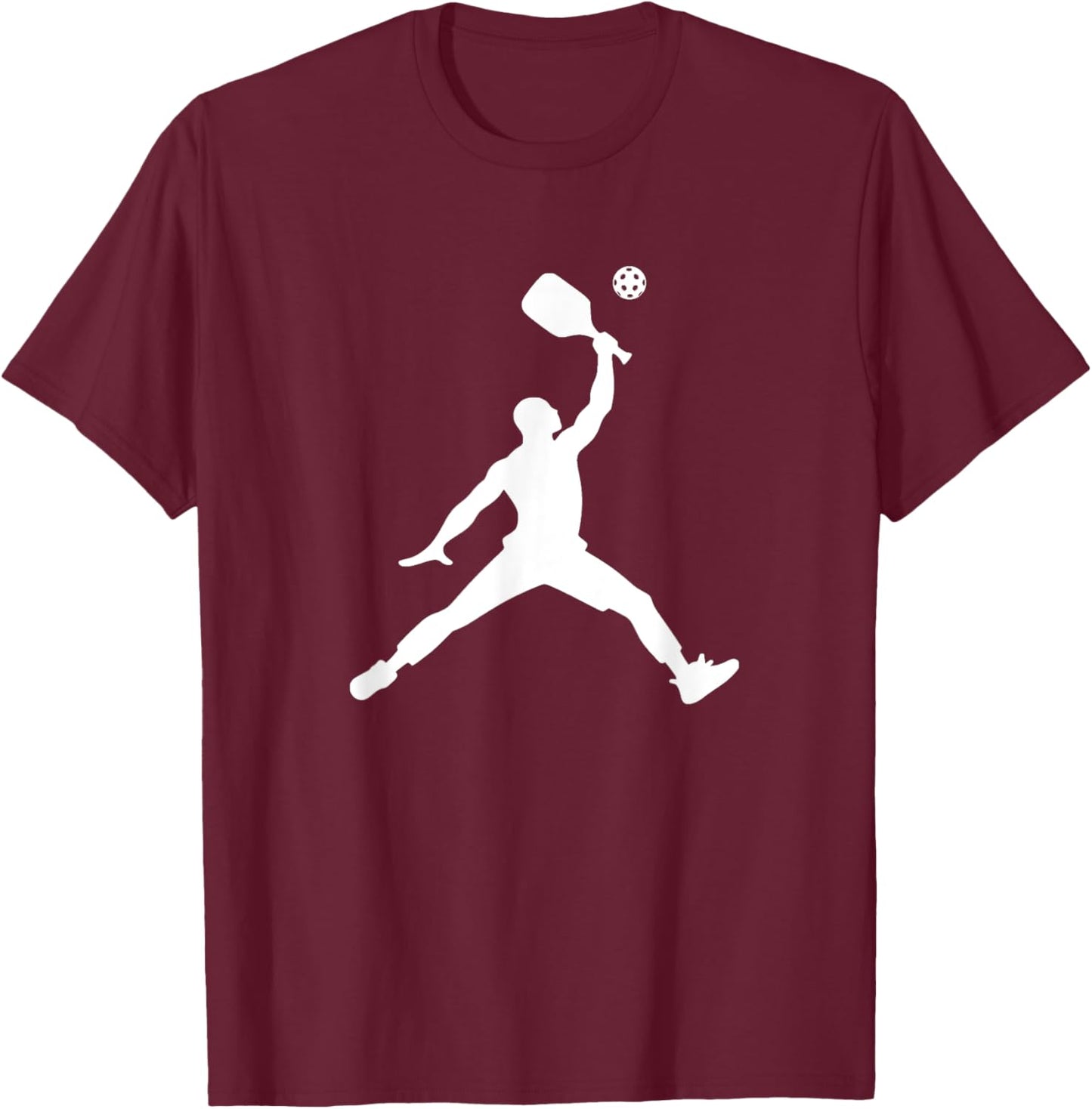 Jumping Man Pickleball T-Shirt - T-Shirt | Maroon