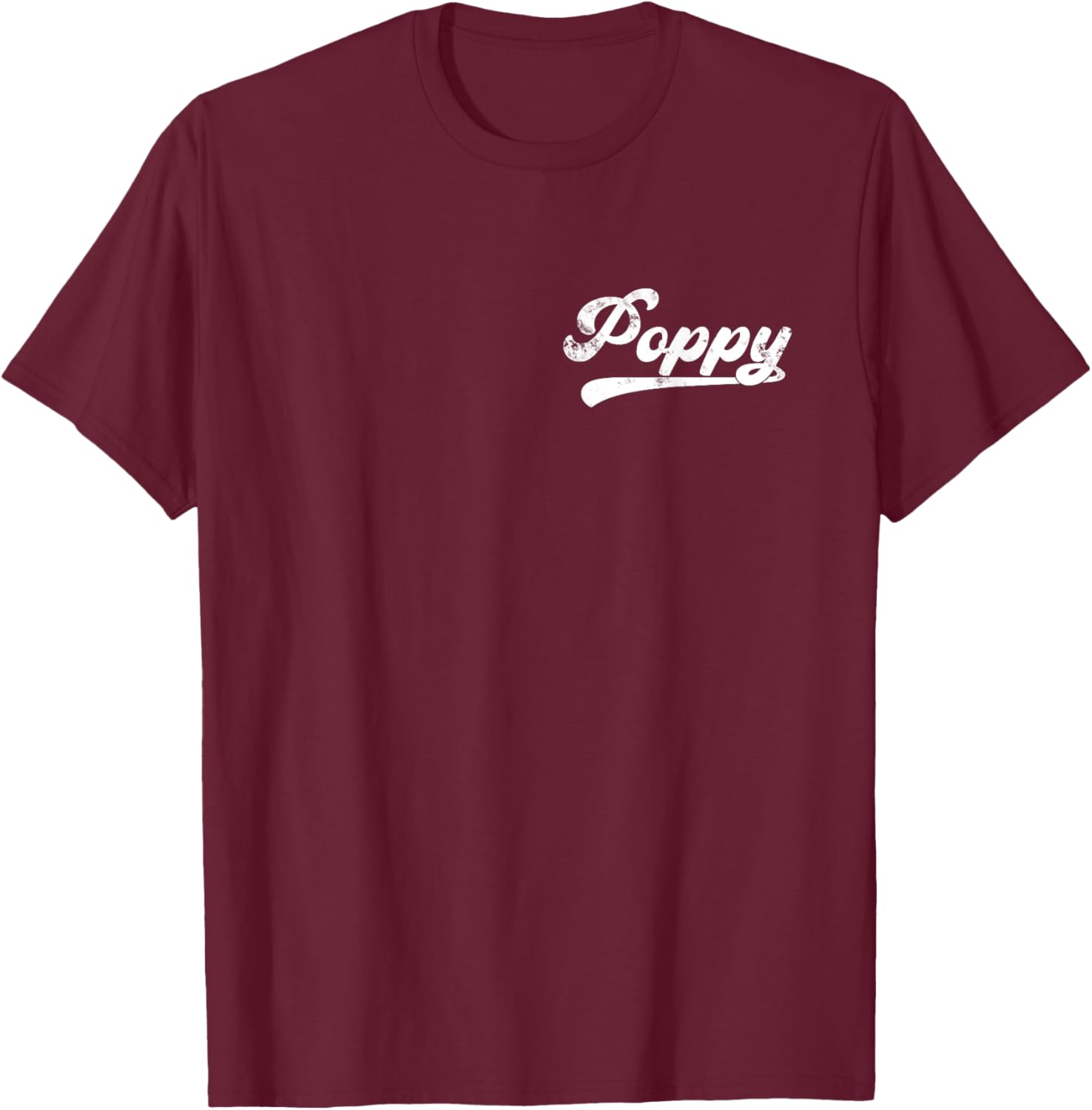 Poppy Vintage Retro Father's Day for Poppy Grandpa T-Shirt - T-Shirt | Maroon
