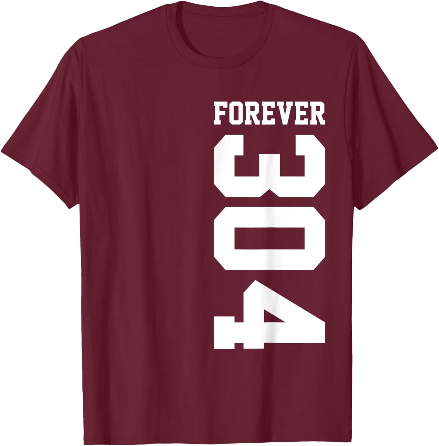 304 Area Code Charleston West Virginia Huntington WV T-Shirt - T-Shirt | Maroon