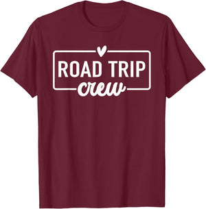 Road Trip Crew RV Adventure Family Friend Vacation Matching T-Shirt - T-Shirt | Maroon