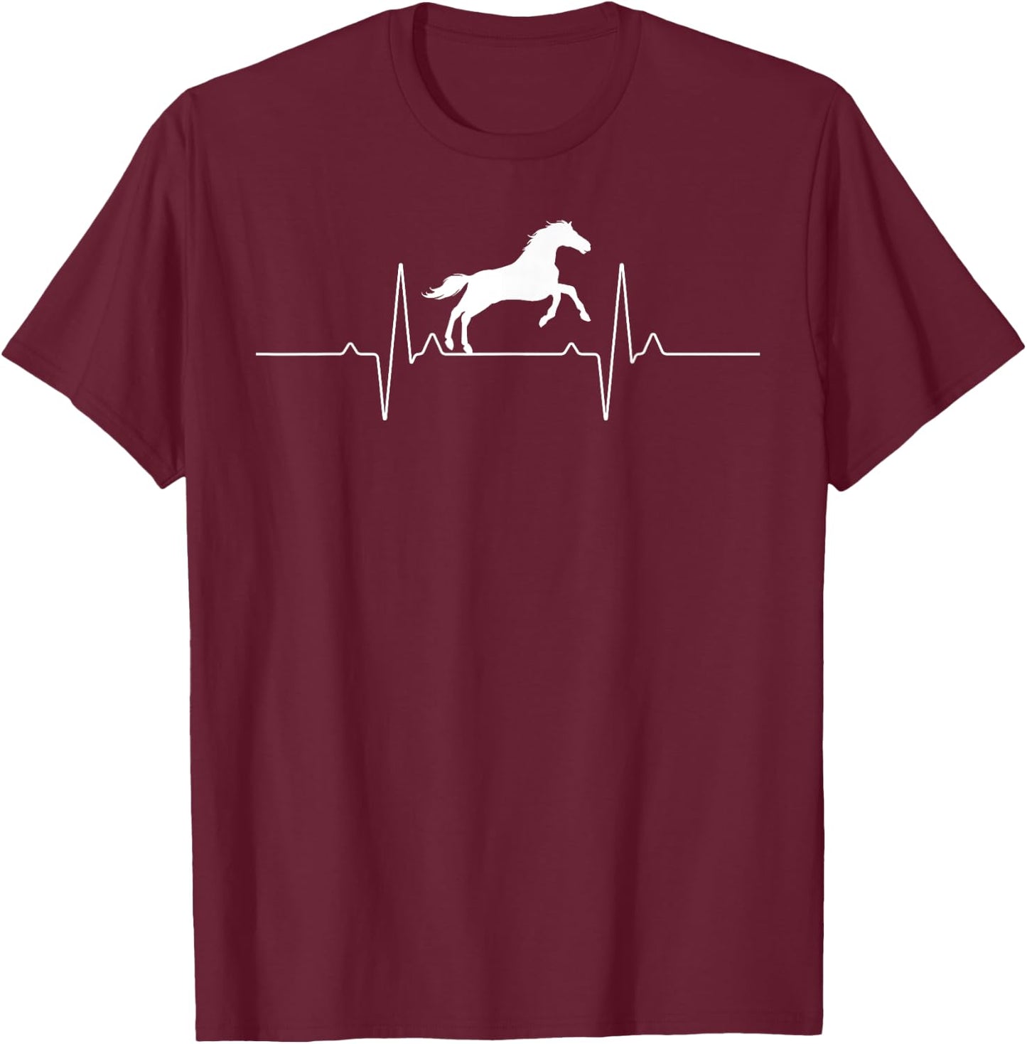 Cool Horse Design Women Equestrian Horseback Riding T-Shirt - T-Shirt | Maroon