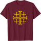 Gold Jerusalem Cross J-Cross Christian design T-Shirt - T-Shirt | Maroon