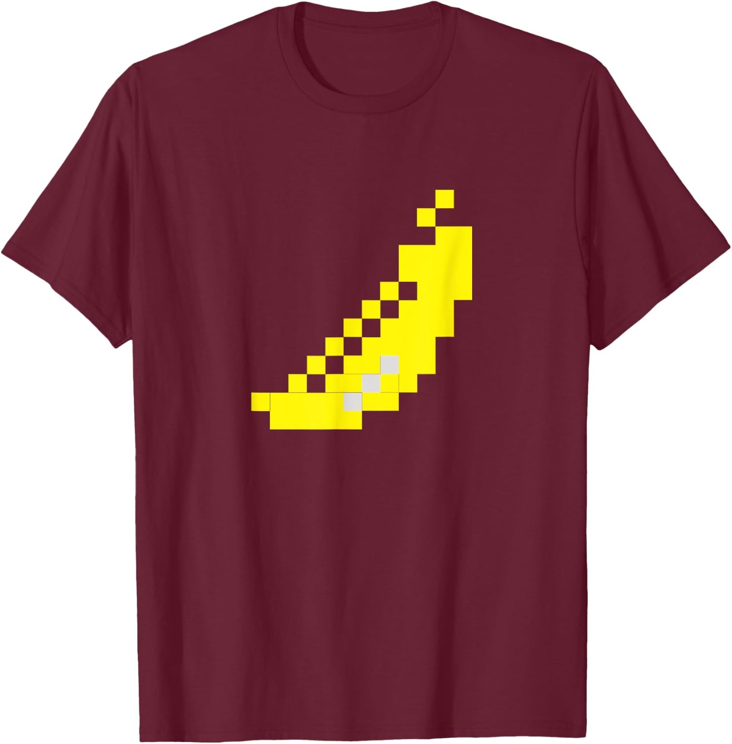Pixel Banana 80s Video Game Halloween Group Costume T-Shirt - T-Shirt | Maroon
