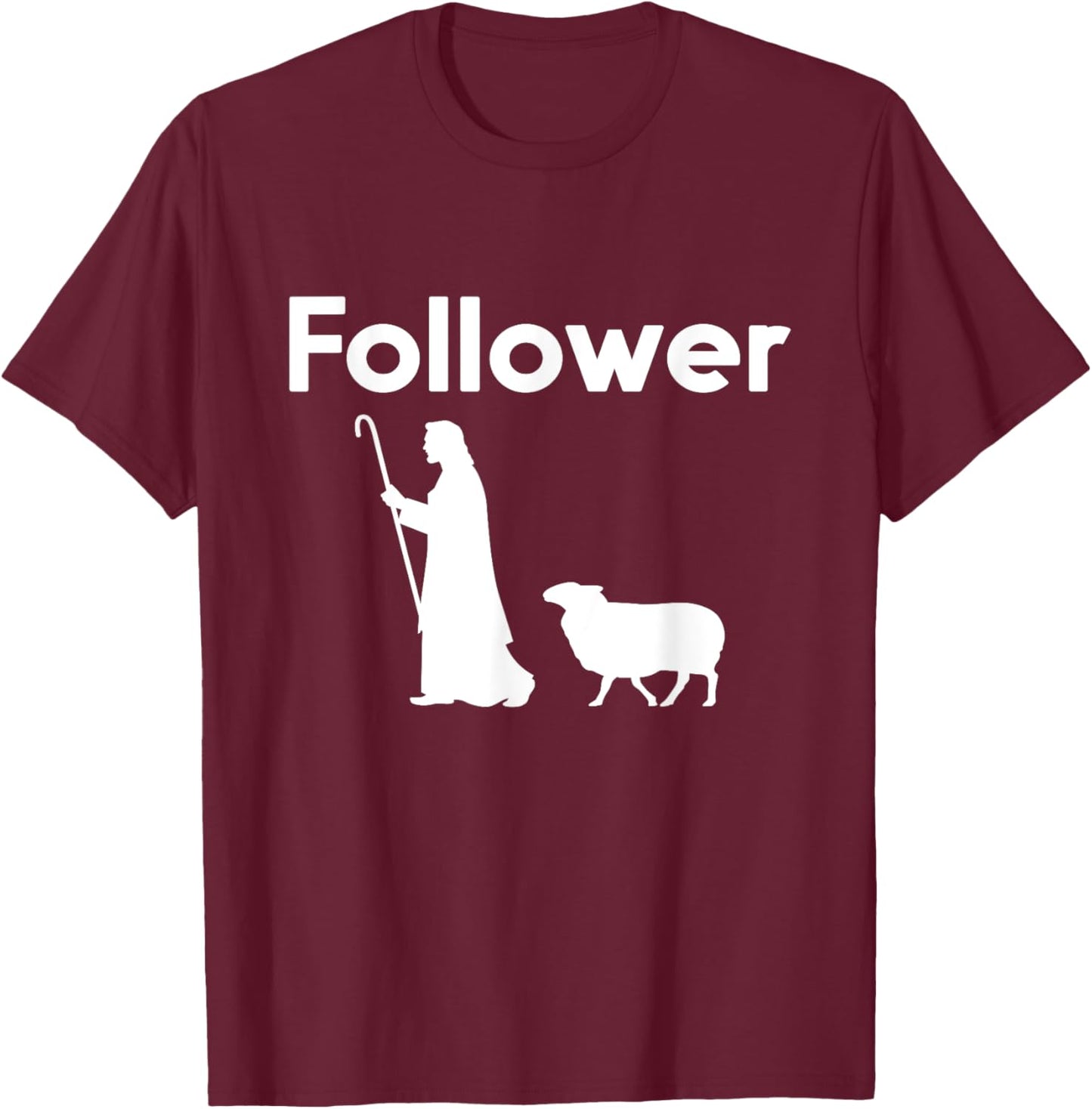 Followers of Jesus Christ parable of the lost sheep T-Shirt - T-Shirt | Maroon