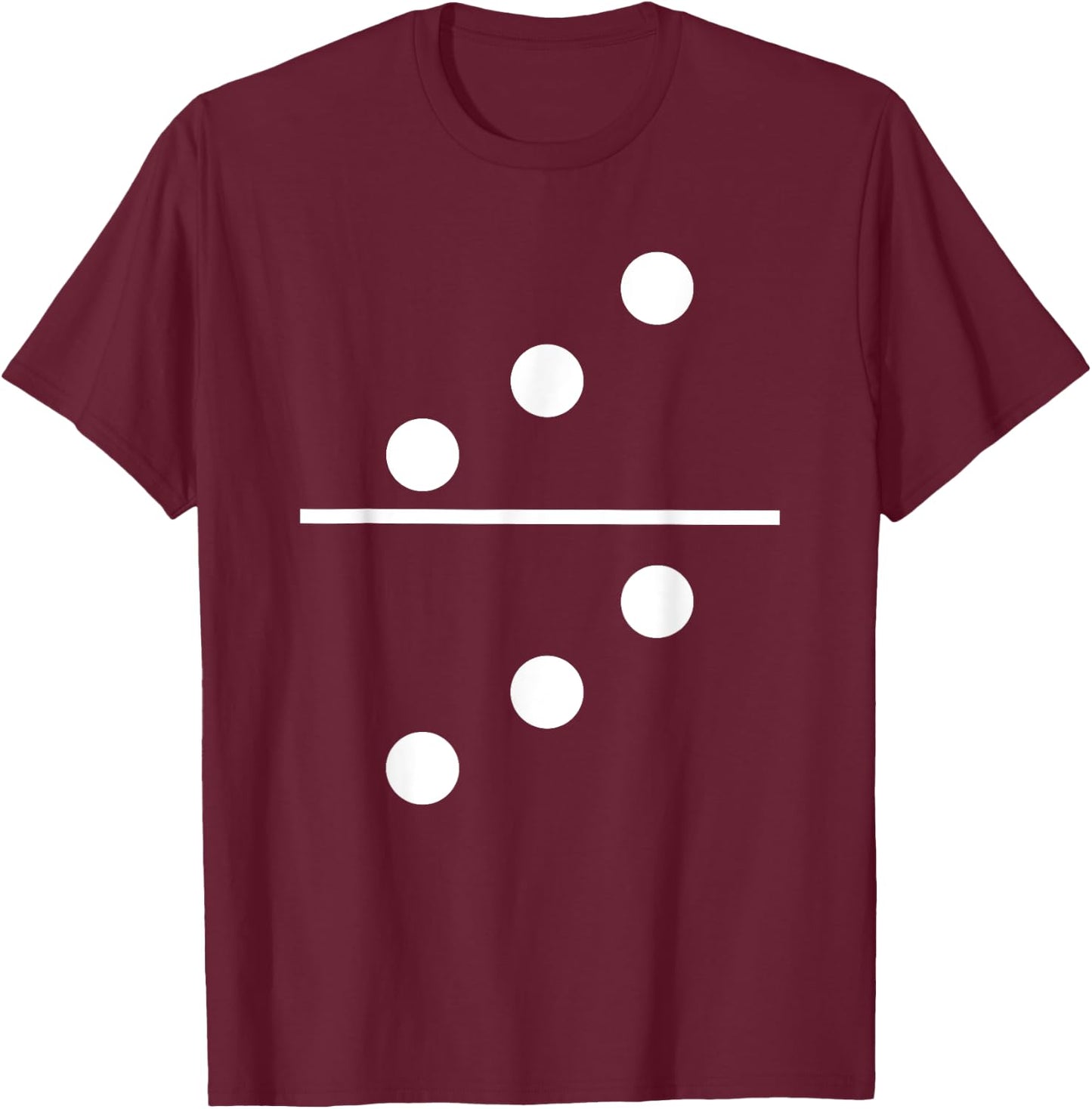Domino 3 and 3 Matching Halloween Group Costumes 3-3 T-Shirt - T-Shirt | Maroon