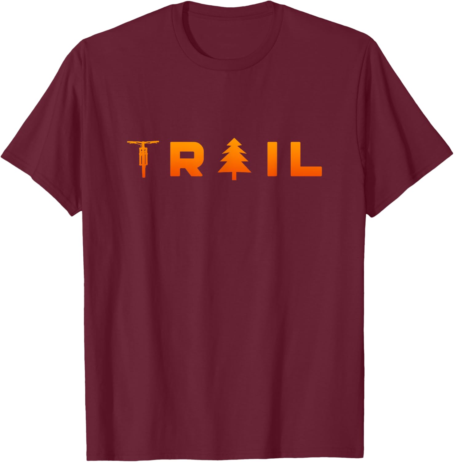 Trail MTB Mountain Bike Apparel - MTB Mountain Bike T-Shirt - T-Shirt | Maroon