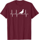 Pigeon Heartbeat Gift Women Bandtail Bird Dove Lover T-Shirt - T-Shirt | Maroon