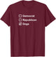 Democrat, Republican, Dogs Shirt, Funny Election 2020 Voting T-Shirt - T-Shirt | Maroon