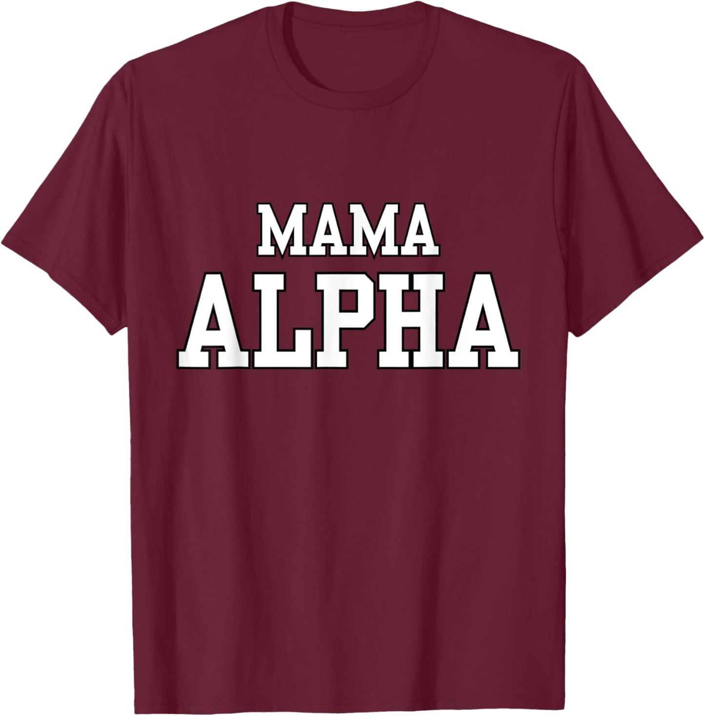 Alpha Mama Wolf Matching Family Tribe Wolves Moon Wife Mom T-Shirt - T-Shirt | Maroon