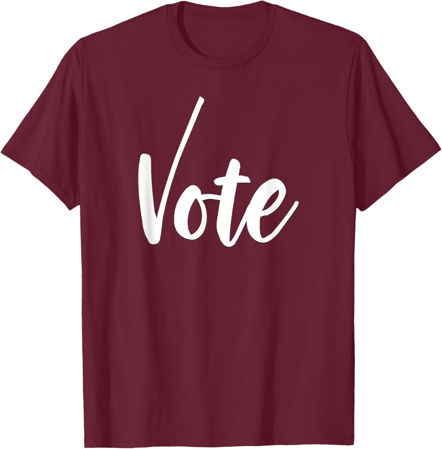 VOTE Political Election November Check Mark T-Shirt - T-Shirt | Maroon
