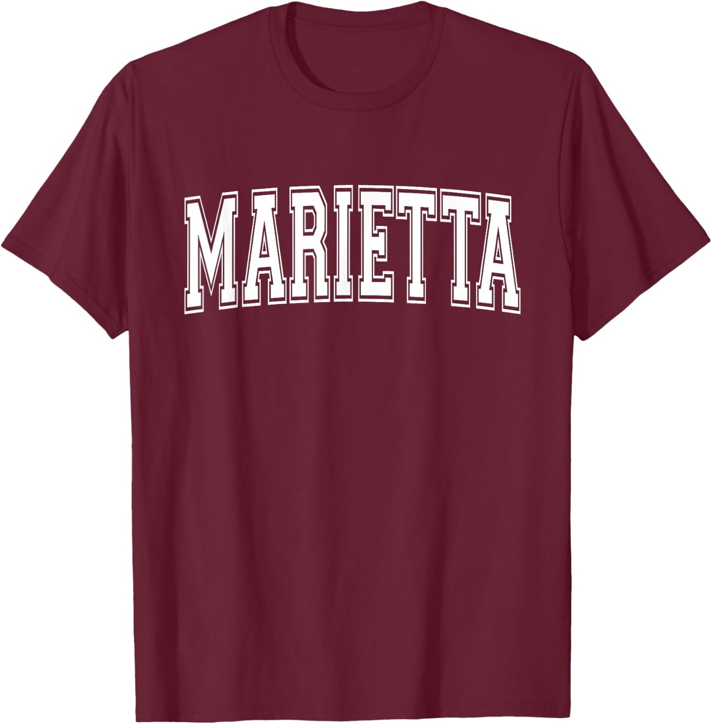 MARIETTA OH OHIO USA Vintage Sports Varsity Style T-Shirt - T-Shirt | Maroon