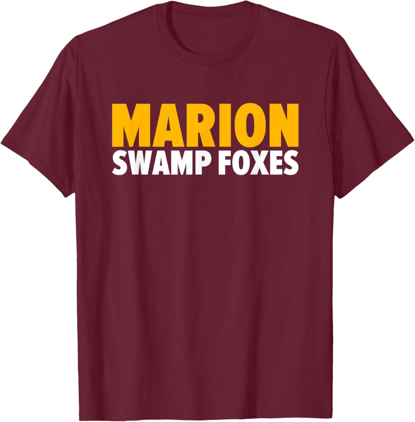 Marion Swamp Foxes Bold T-Shirt - T-Shirt | Maroon