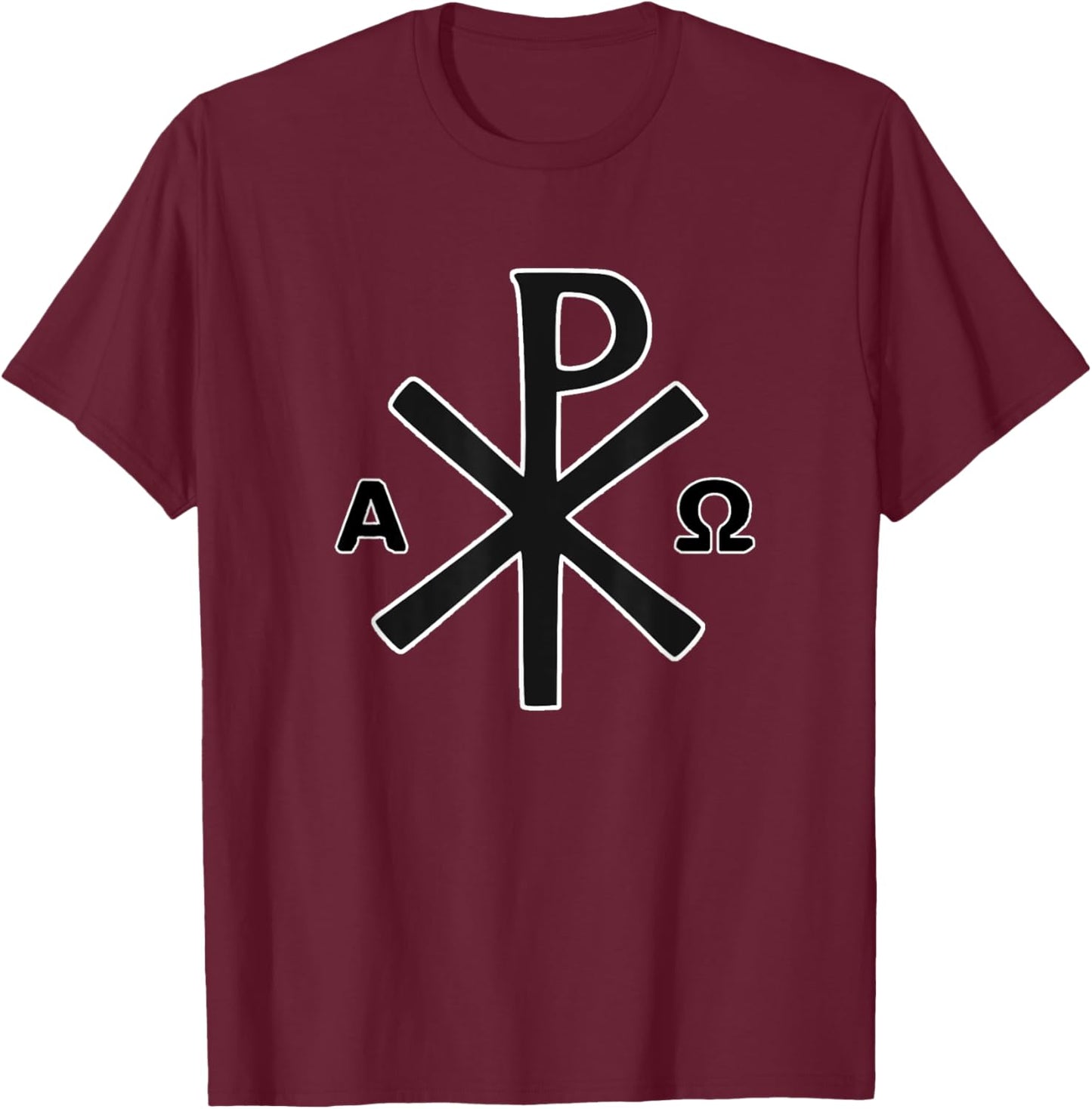 Chi Rho Chrismon Orthodox Christogram Jesus Christ T-Shirt - T-Shirt | Maroon