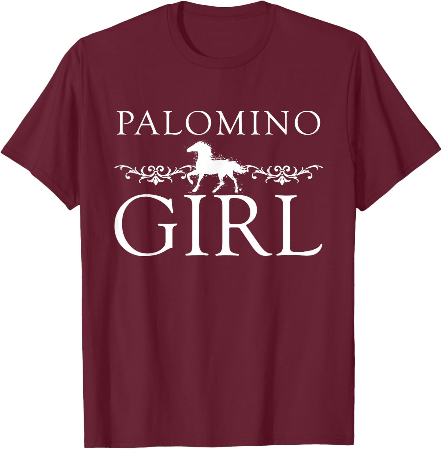 Palomino Girl Graphic Horse Lover Gifts for Girls Women T-Shirt - T-Shirt | Maroon