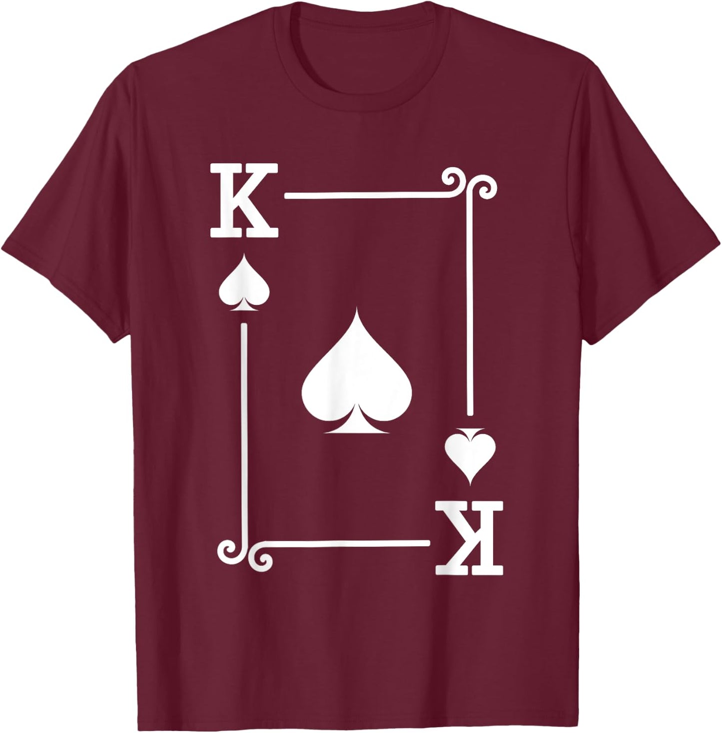 King Spades Card Costume - Playing Cards - King Spades T-Shirt - T-Shirt | Maroon